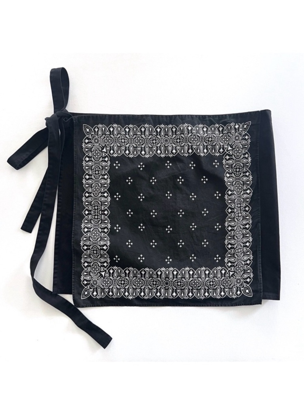 Assembly New York Vintage Black Bandana Wrap Skirt One Size XL